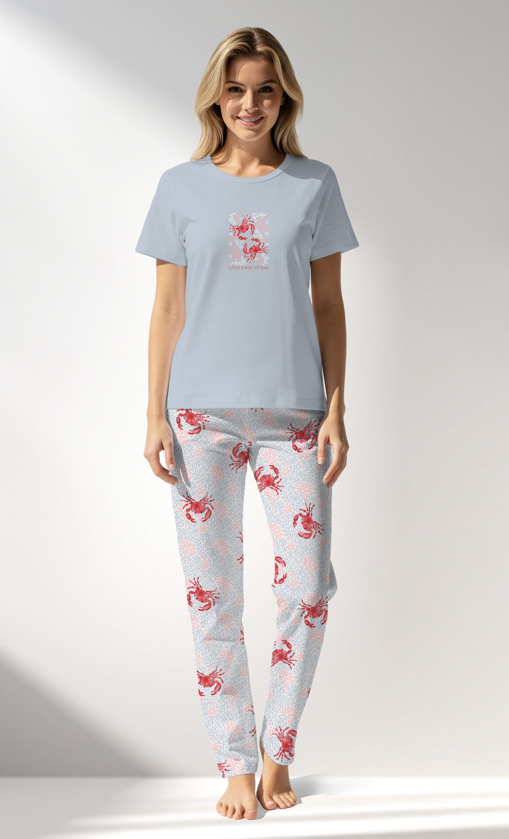 Woman Supreme Crablove O Neck Pyjama Set - 13-4103 - Image 1