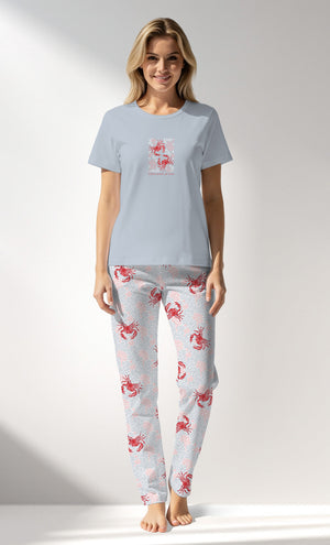 Woman Supreme Crablove O Neck Pyjama Set - 13-4103 - Image 1