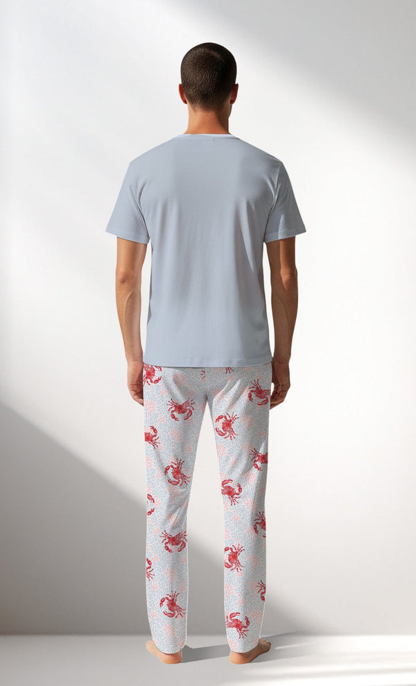 Man Supreme Crablove O Neck Pyjama Set - Vienetta13 - 4103