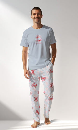 Man Supreme Crablove O Neck Pyjama Set - 13-4103 - Image 1