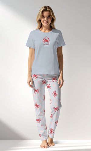 Woman Supreme Crabbing Pyjama Set - A-13-4103 - Image 1