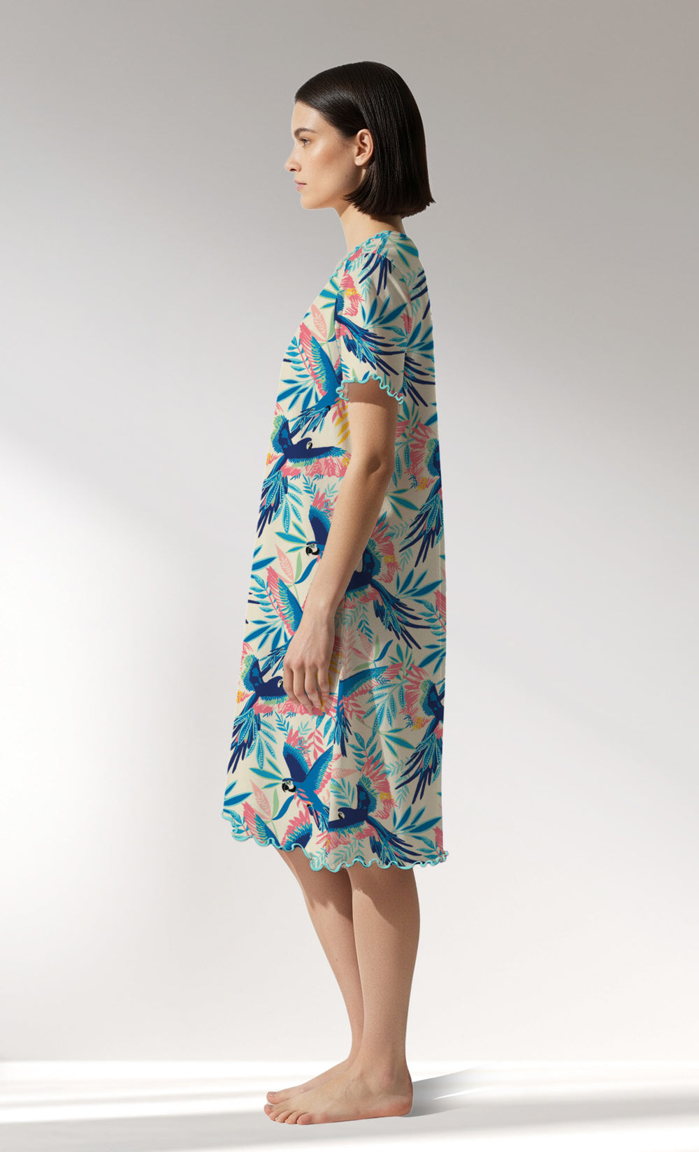 Woman Supreme HappyParrot Short Sleeve Tunic - ROTASYON - Image 1