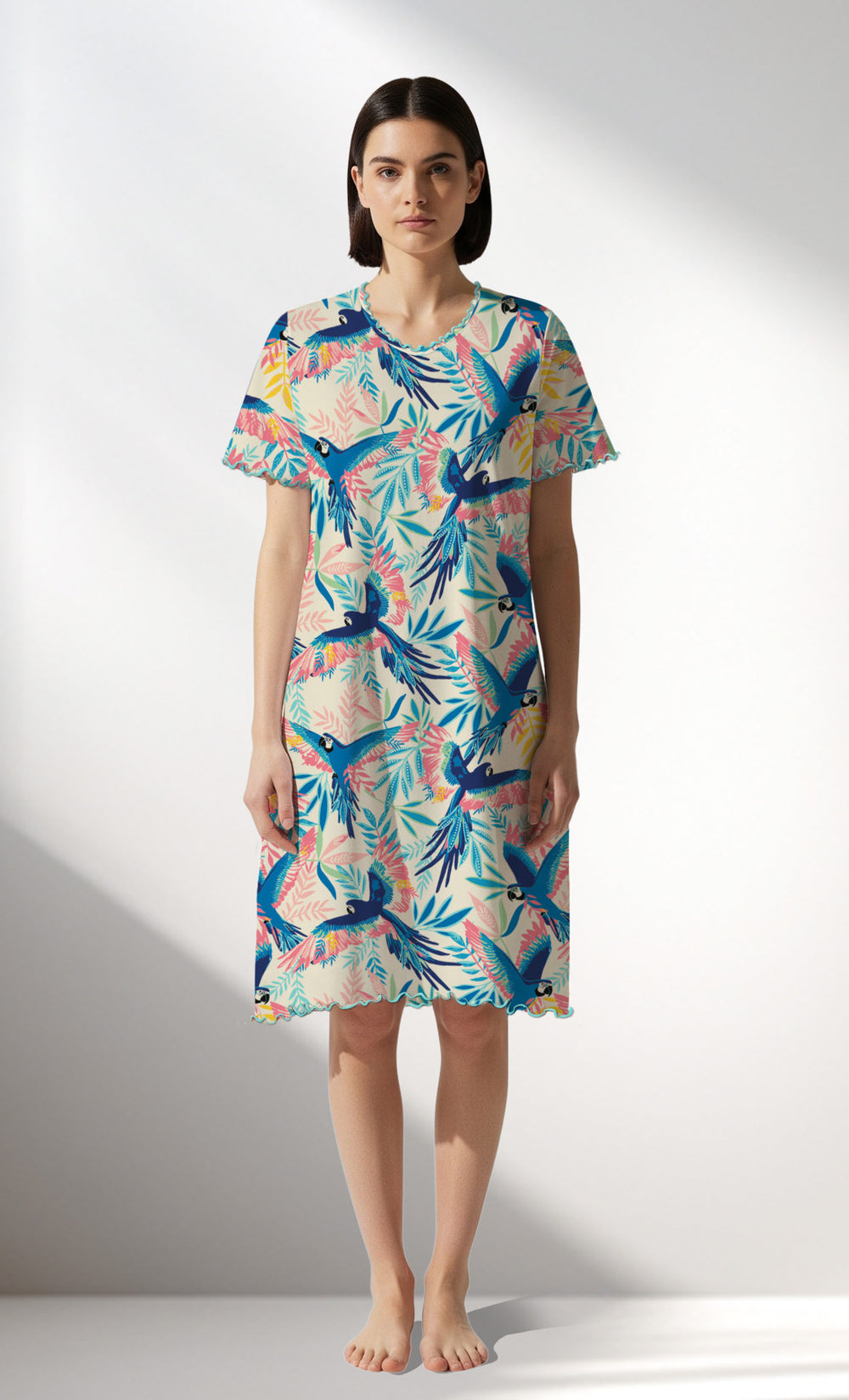 Woman Supreme HappyParrot Short Sleeve Tunic - ROTASYON - Image 1