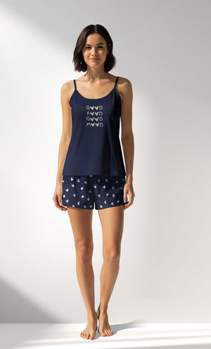 Woman Supreme HeartBeat Thin Strap Short Set - A-19-3933 - Image 1