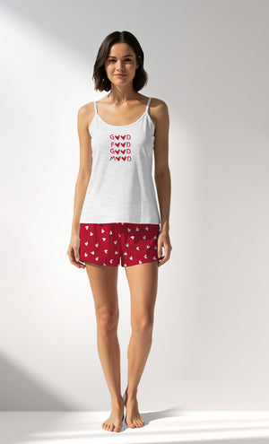 Woman Supreme HeartBeat Thin Strap Short Set - B-KAR MELANJ - Image 1