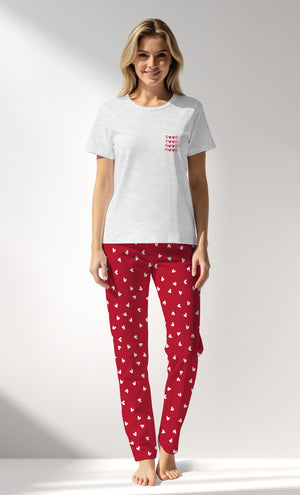 Woman Supreme HeartBeat Pyjama Set - B-KAR MELANJ - Image 1