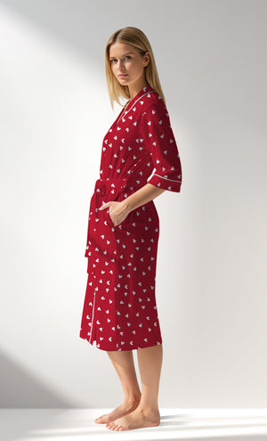 Woman Supreme HeartBeat Dressing Gown - B-ROTASYON (KIRMIZI ZEMIN) - Image 2