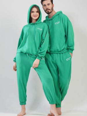 Unisex Lounge Green Hoodie Set Unisex Lounge Green Hoodie Set