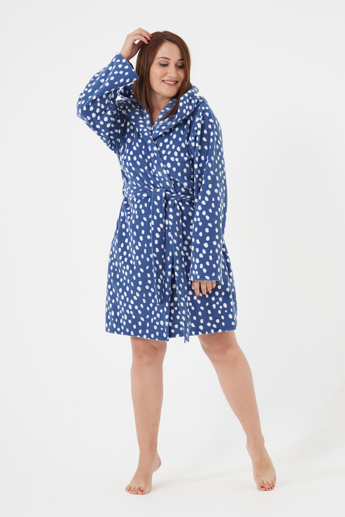 Woman Big Size Saphire Dressing Gown Woman Big Size Saphire Dressing Gown