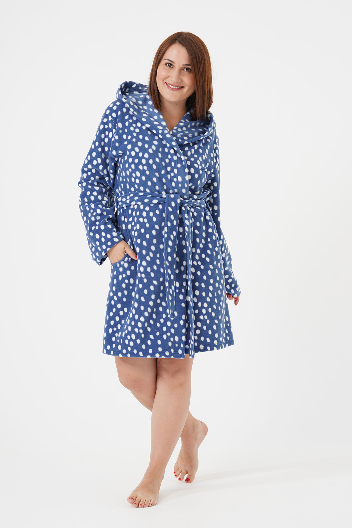 Woman Big Size Saphire Dressing Gown Woman Big Size Saphire Dressing Gown