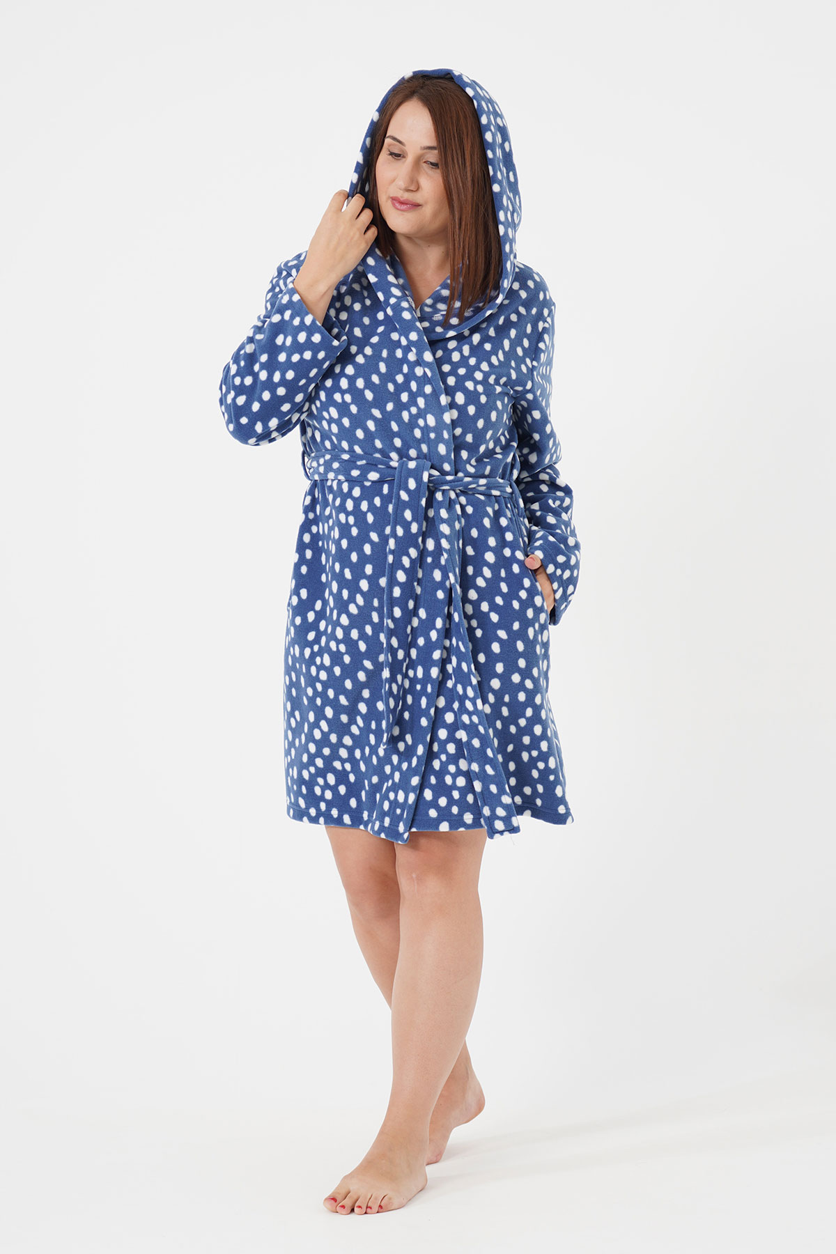 Woman Big Size Saphire Dressing Gown Woman Big Size Saphire Dressing Gown