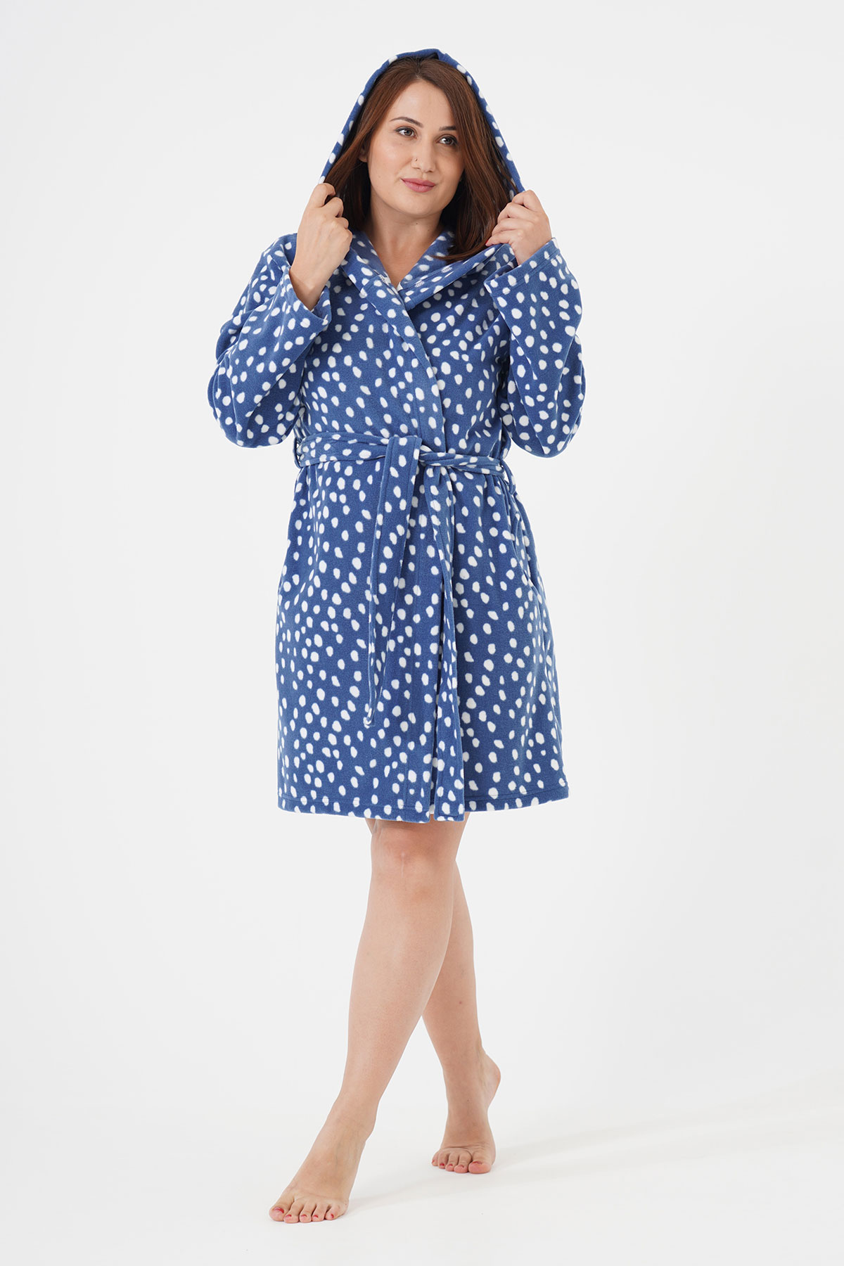 Woman Big Size Saphire Dressing Gown Woman Big Size Saphire Dressing Gown