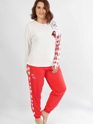 Woman Big Size Kiss Pyjama Set Woman Big Size Kiss Pyjama Set