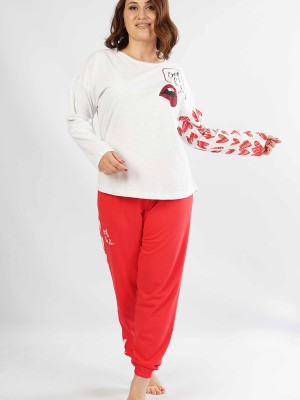 Woman Big Size Kiss Pyjama Set Woman Big Size Kiss Pyjama Set