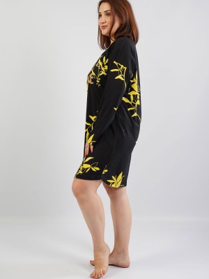 Woman Big Size Yellow Flower Tunic Woman Big Size Yellow Flower Tunic