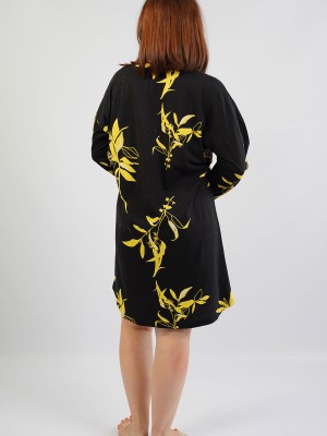 Woman Big Size Yellow Flower Tunic Woman Big Size Yellow Flower Tunic