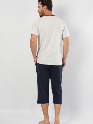 Man V Neck Capri Set Man V Neck Capri Set