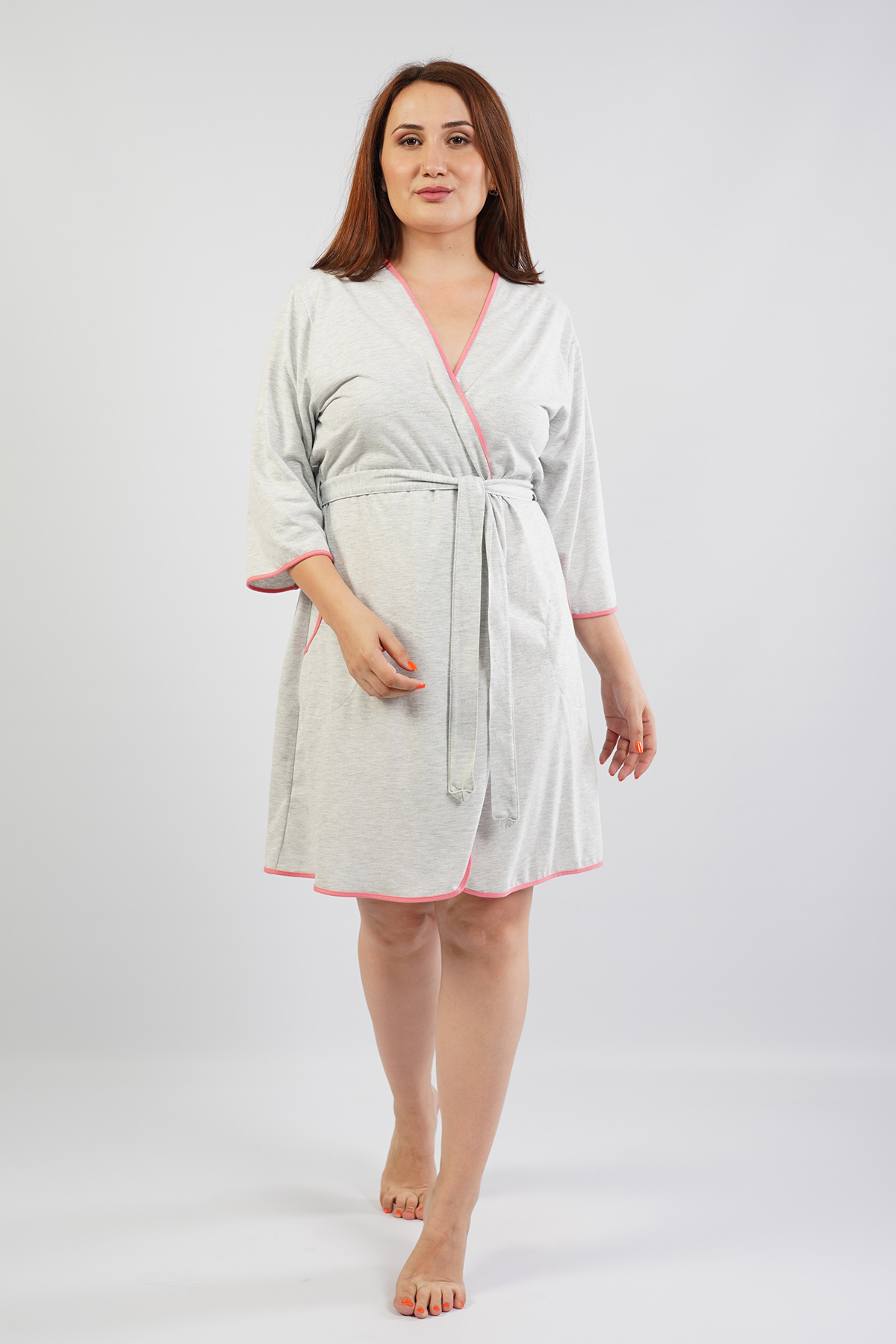 Woman Big Size Classic Dressing Gown Woman Big Size Classic Dressing Gown