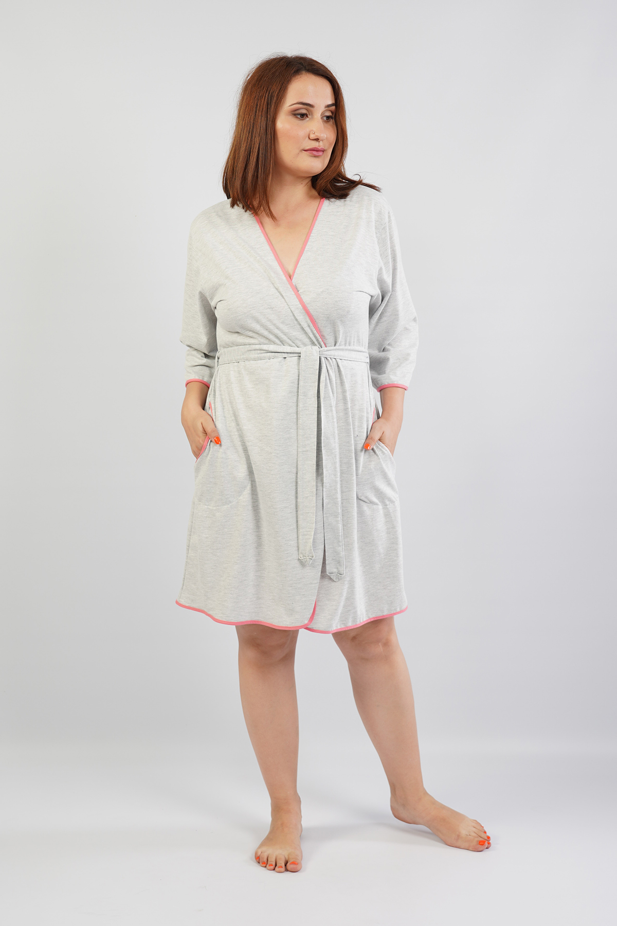 Woman Big Size Classic Dressing Gown Woman Big Size Classic Dressing Gown