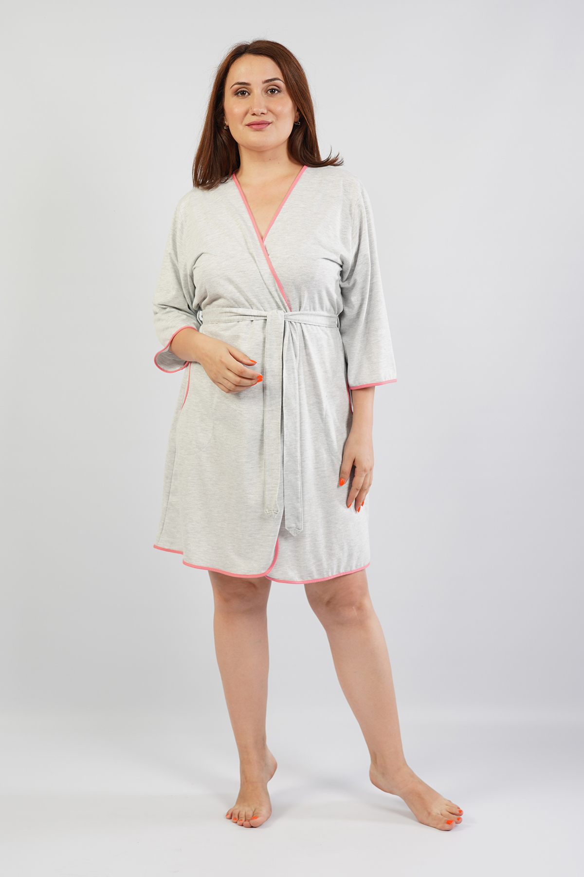 Woman Big Size Classic Dressing Gown Woman Big Size Classic Dressing Gown