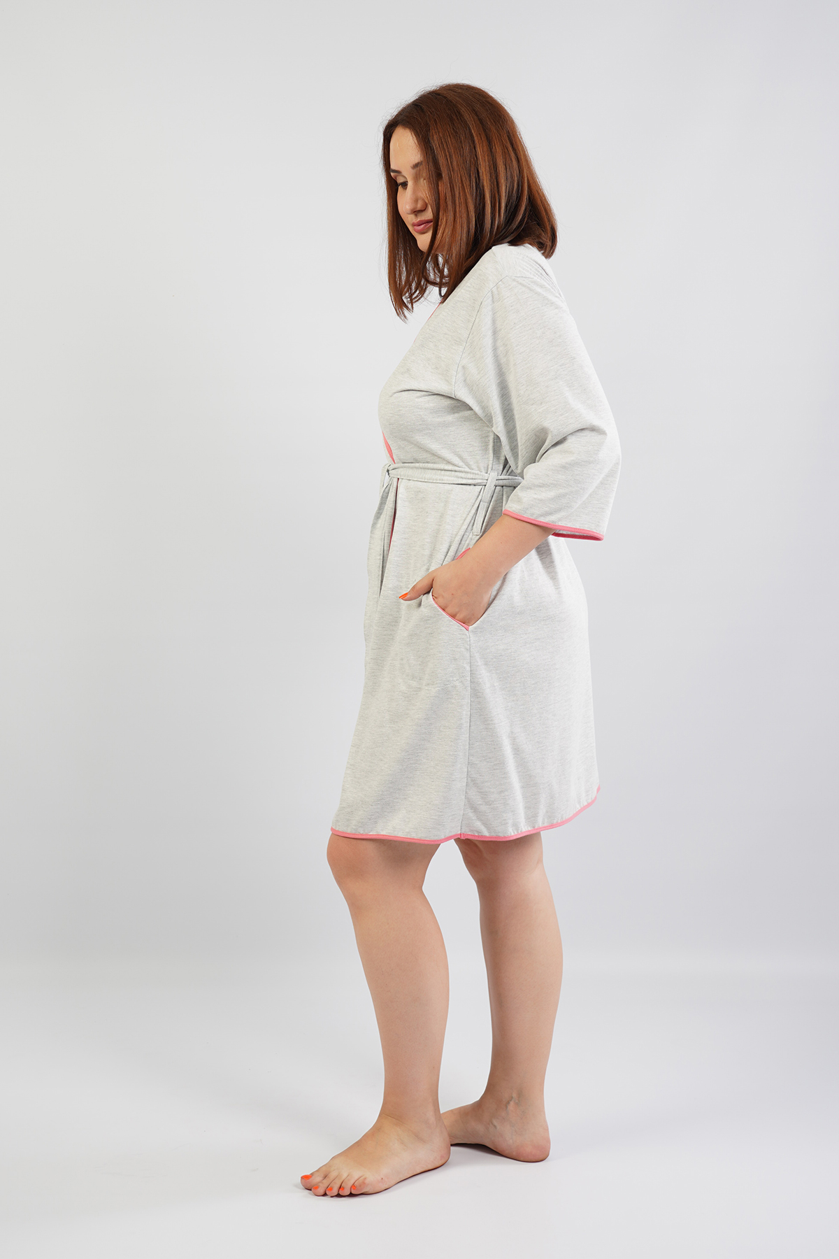 Woman Big Size Classic Dressing Gown Woman Big Size Classic Dressing Gown