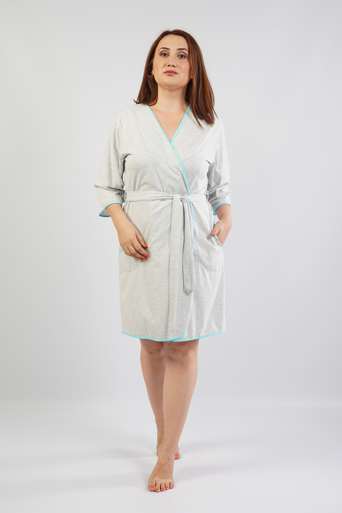 Woman Big Size Classic Dressing Gown Woman Big Size Classic Dressing Gown