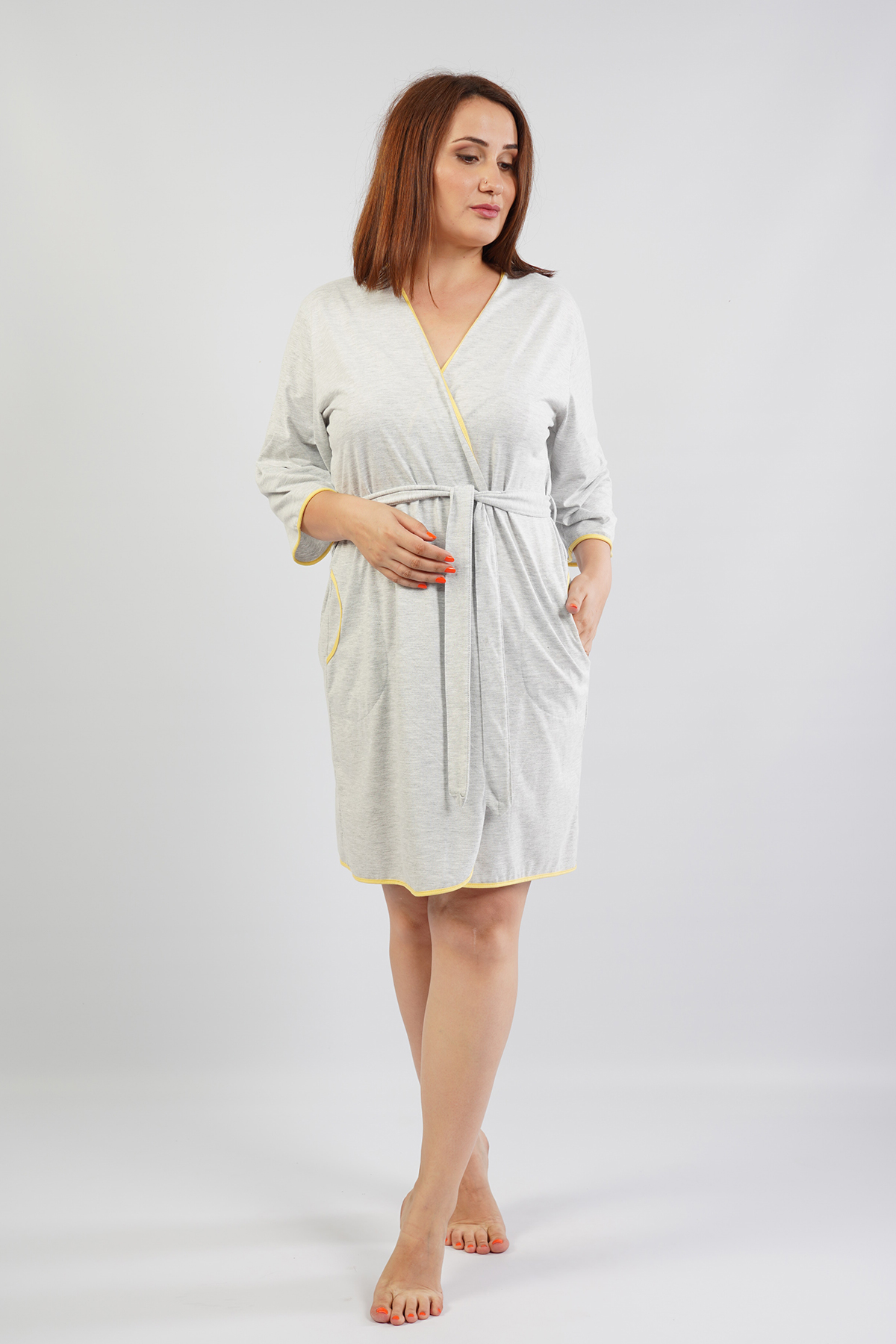 Woman Big Size Classic Dressing Gown Woman Big Size Classic Dressing Gown
