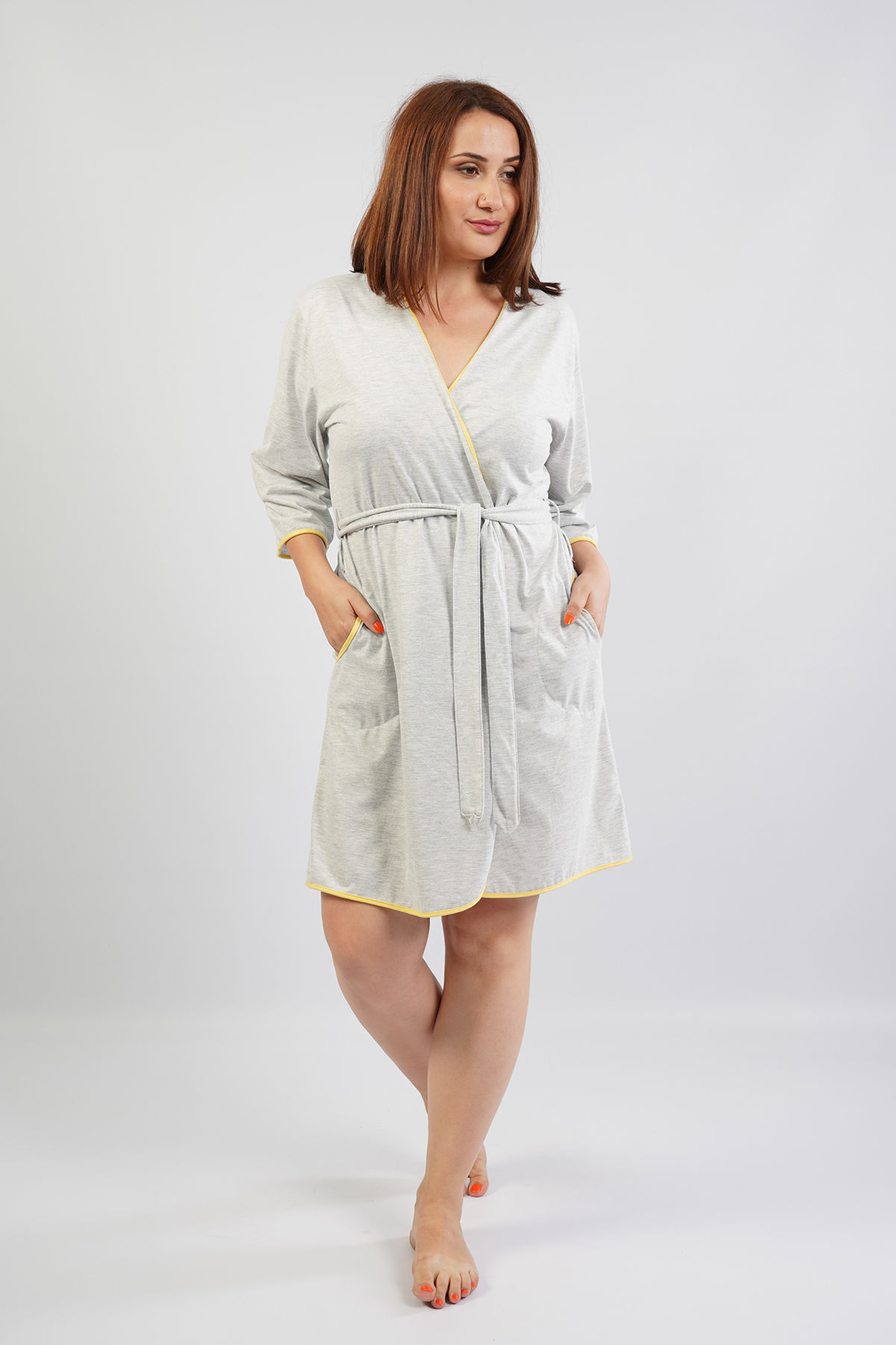 Woman Big Size Classic Dressing Gown Woman Big Size Classic Dressing Gown