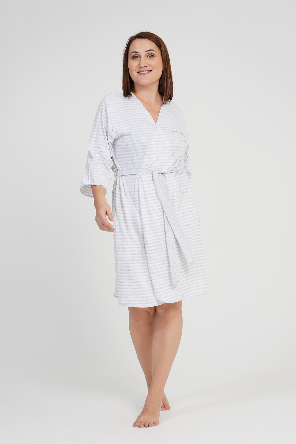 Woman Big Size Light Dressing Gown Woman Big Size Light Dressing Gown