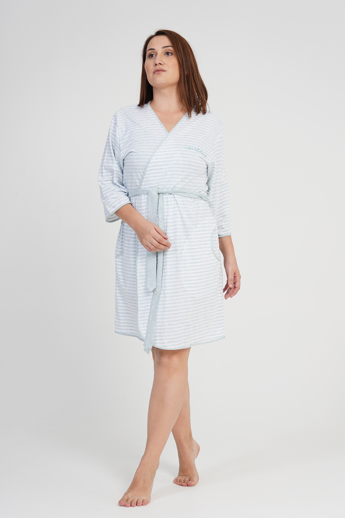 Woman Big Size Light Dressing Gown Woman Big Size Light Dressing Gown