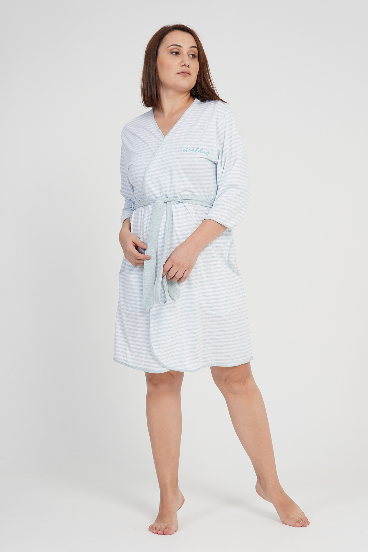 Woman Big Size Light Dressing Gown Woman Big Size Light Dressing Gown