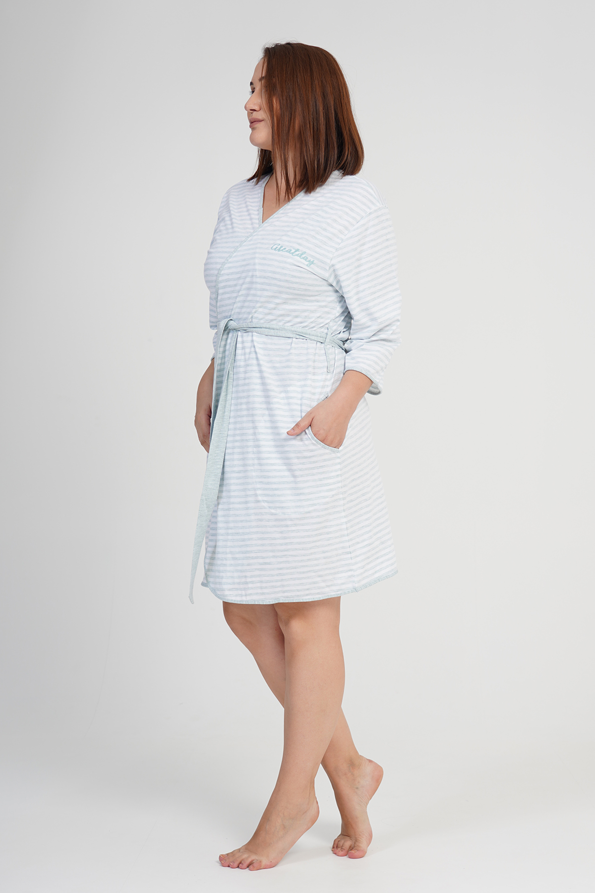 Woman Big Size Light Dressing Gown Woman Big Size Light Dressing Gown