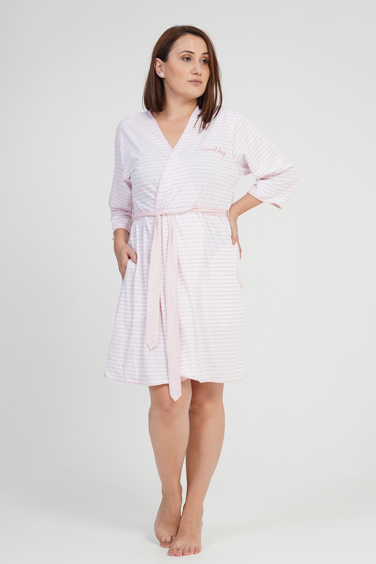 Woman Big Size Light Dressing Gown Woman Big Size Light Dressing Gown