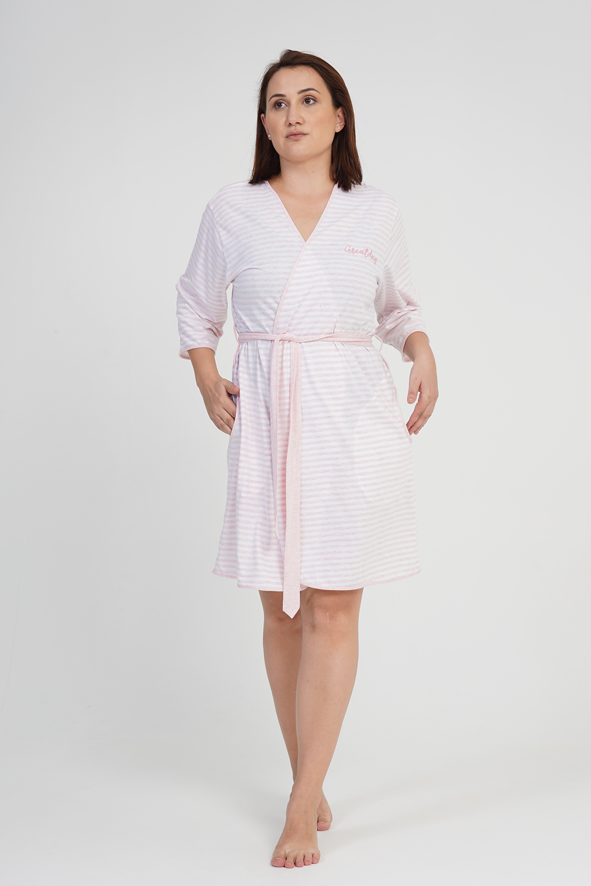 Woman Big Size Light Dressing Gown Woman Big Size Light Dressing Gown