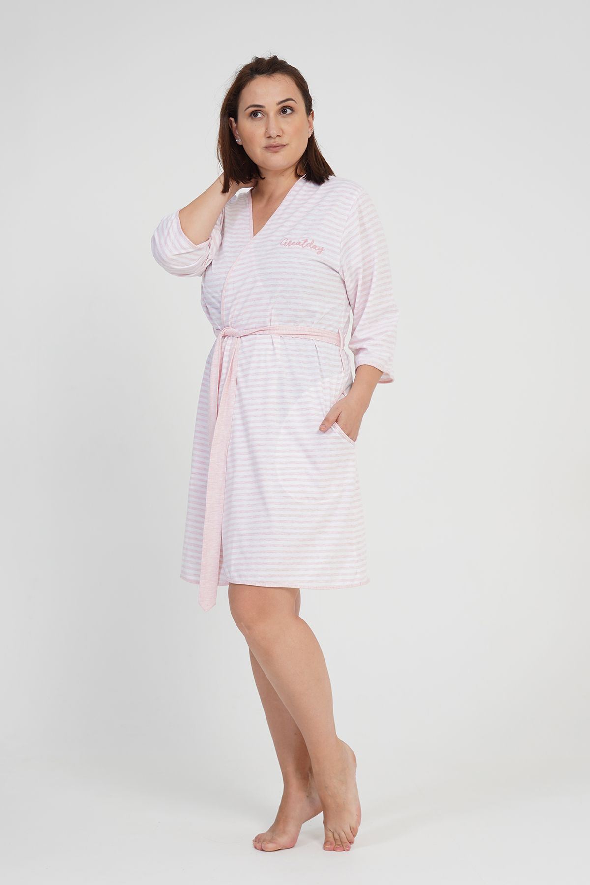 Woman Big Size Light Dressing Gown Woman Big Size Light Dressing Gown