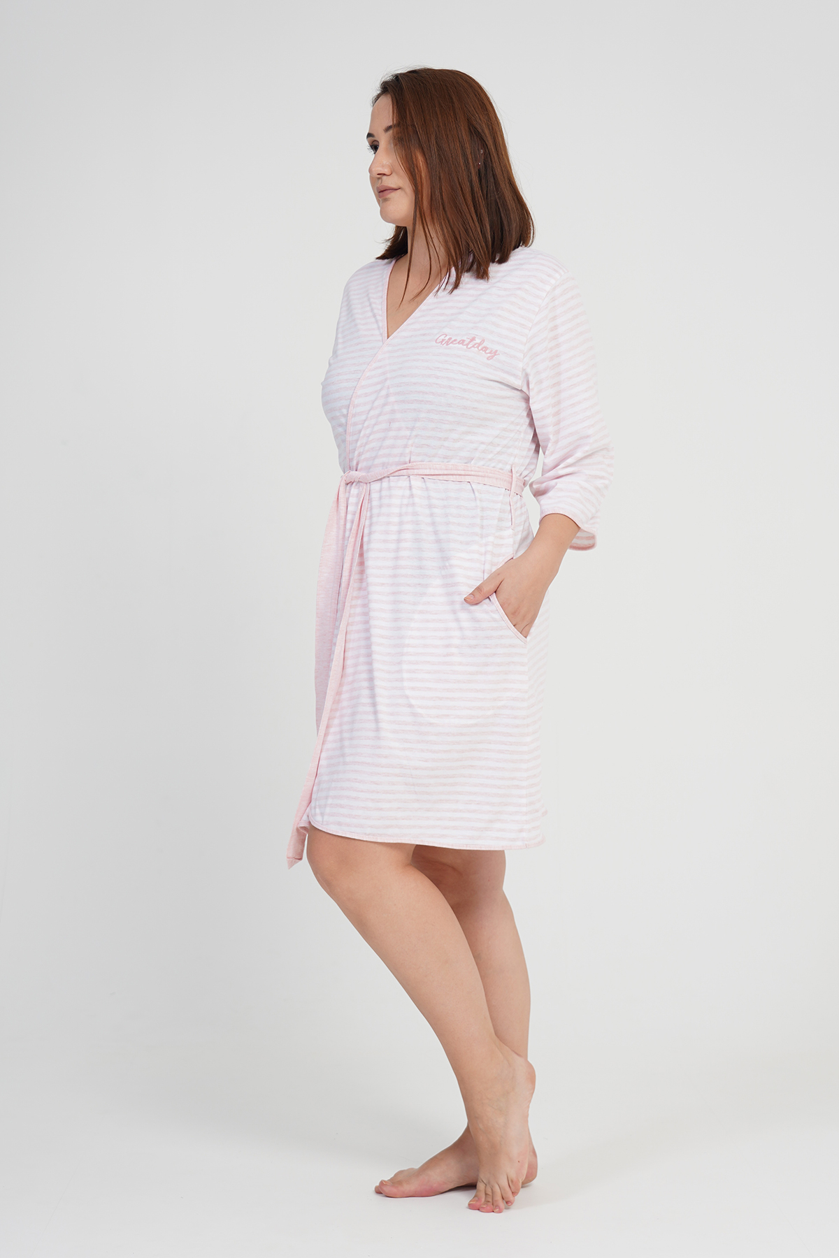 Woman Big Size Light Dressing Gown Woman Big Size Light Dressing Gown