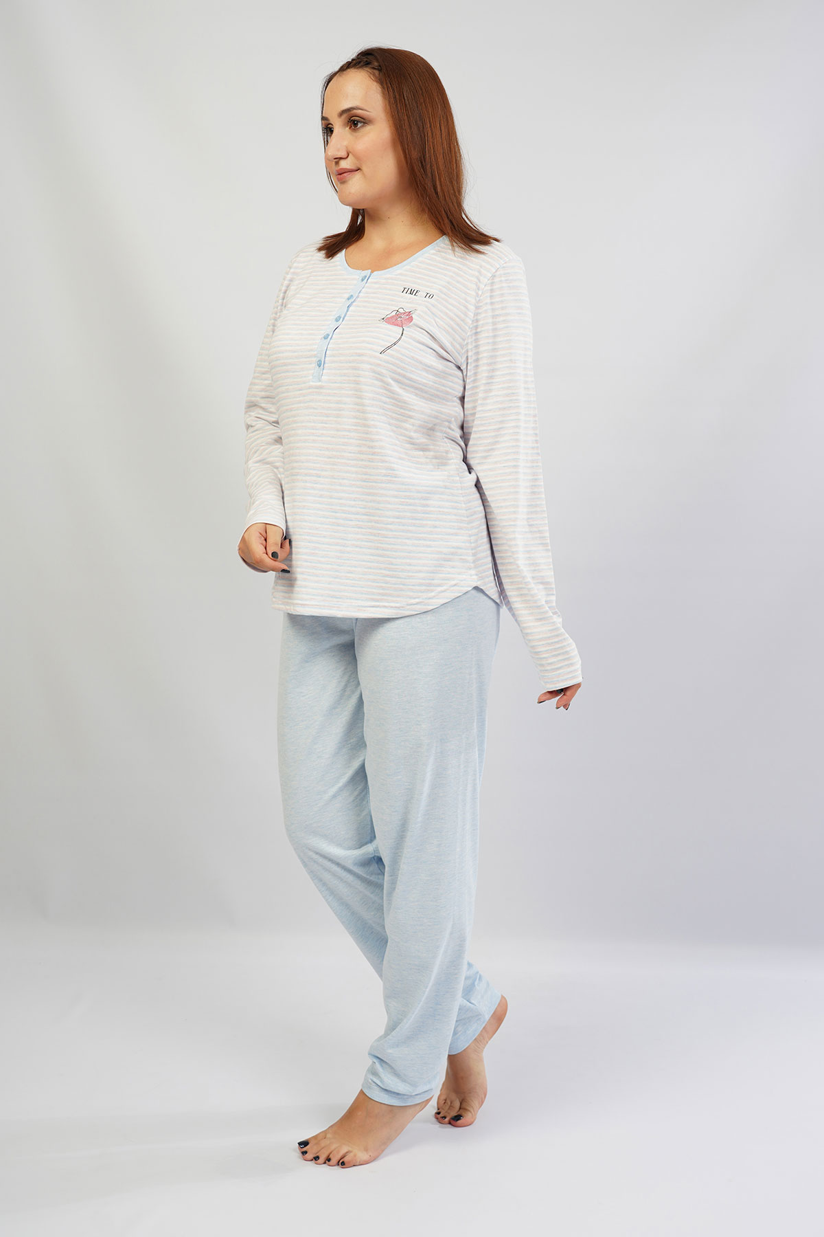 Woman Supreme Big Size Leda Pyjama Set Woman Supreme Big Size Leda Pyjama Set