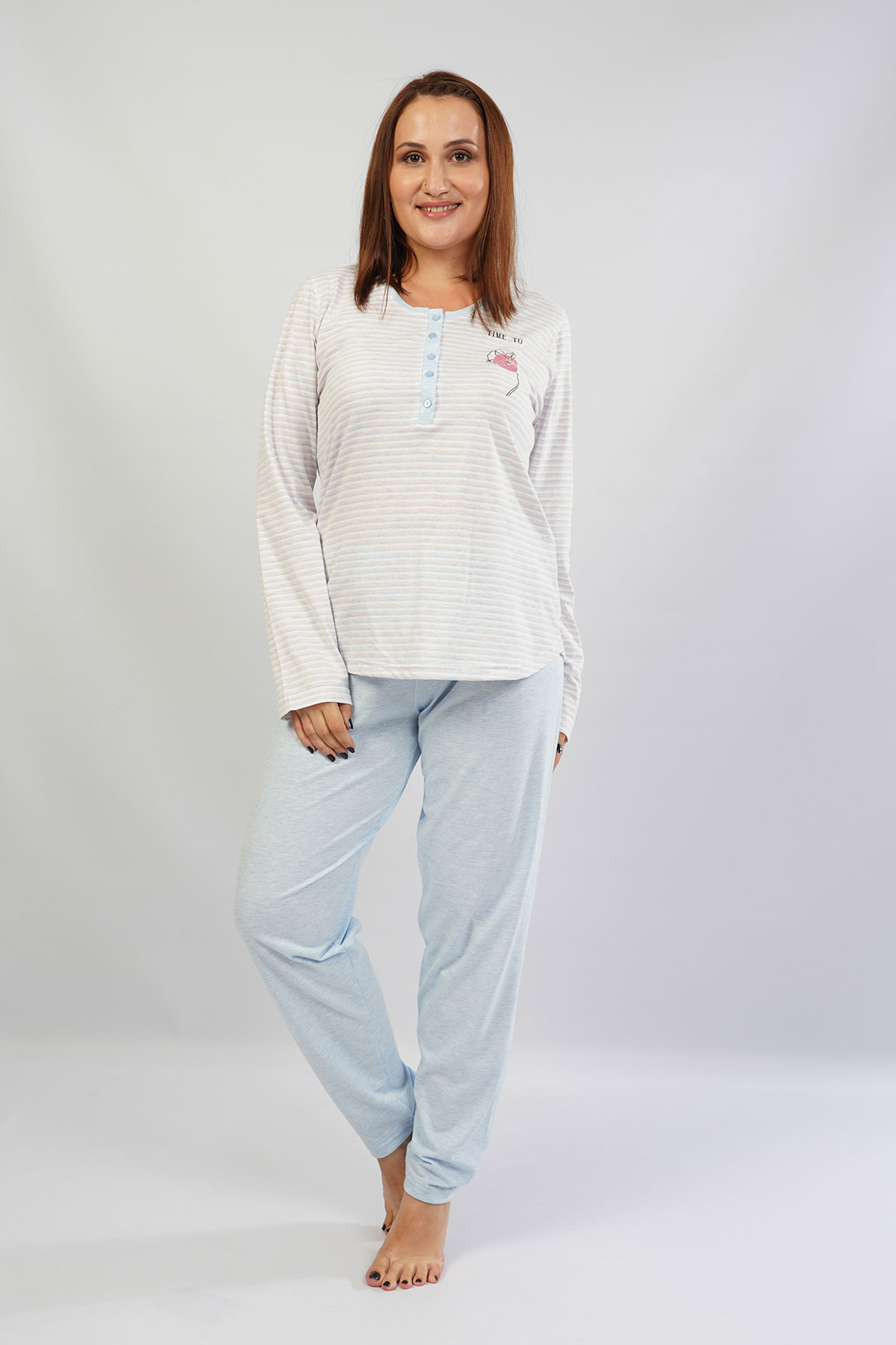 Woman Supreme Big Size Leda Pyjama Set Woman Supreme Big Size Leda Pyjama Set