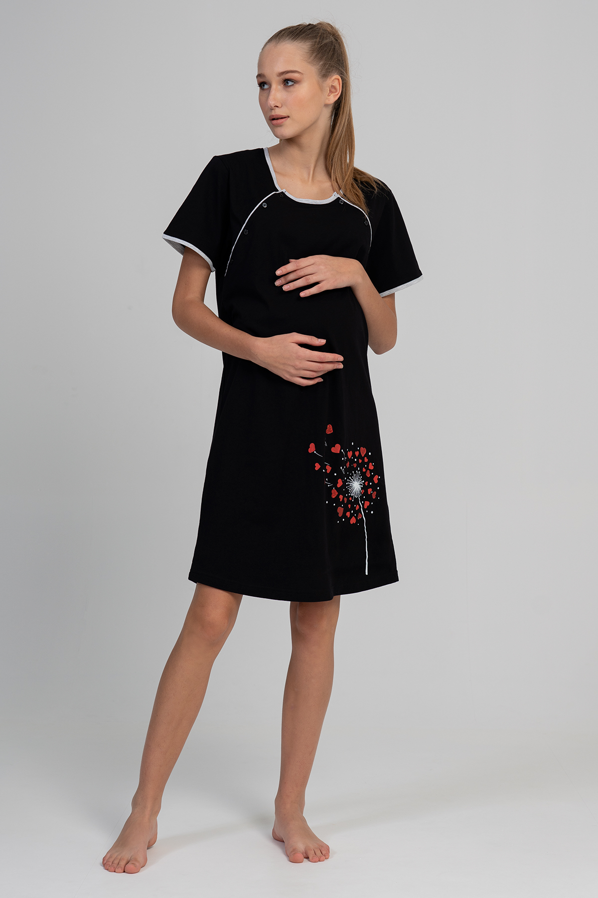 Woman Supreme Black Pregnant Tunic Woman Supreme Black Pregnant Tunic