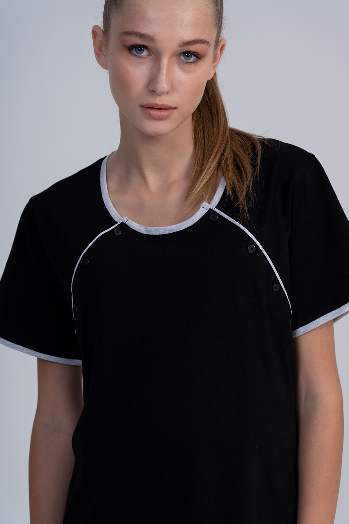 Woman Supreme Black Pregnant Tunic Woman Supreme Black Pregnant Tunic