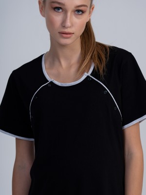 Woman Supreme Black Pregnant Tunic Woman Supreme Black Pregnant Tunic