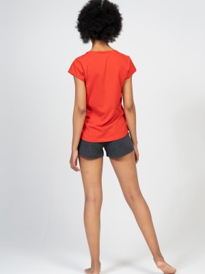 Woman Supreme Love You O Neck Short Set Woman Supreme Love You O Neck Short Set