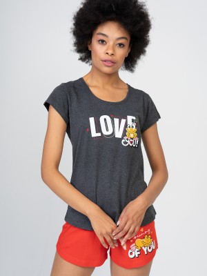 Woman Supreme Love You O Neck Short Set Woman Supreme Love You O Neck Short Set