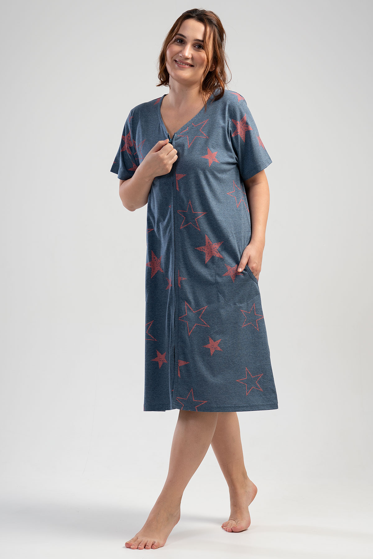 Woman XXL Moon Star Home Dress Woman XXL Moon Star Home Dress