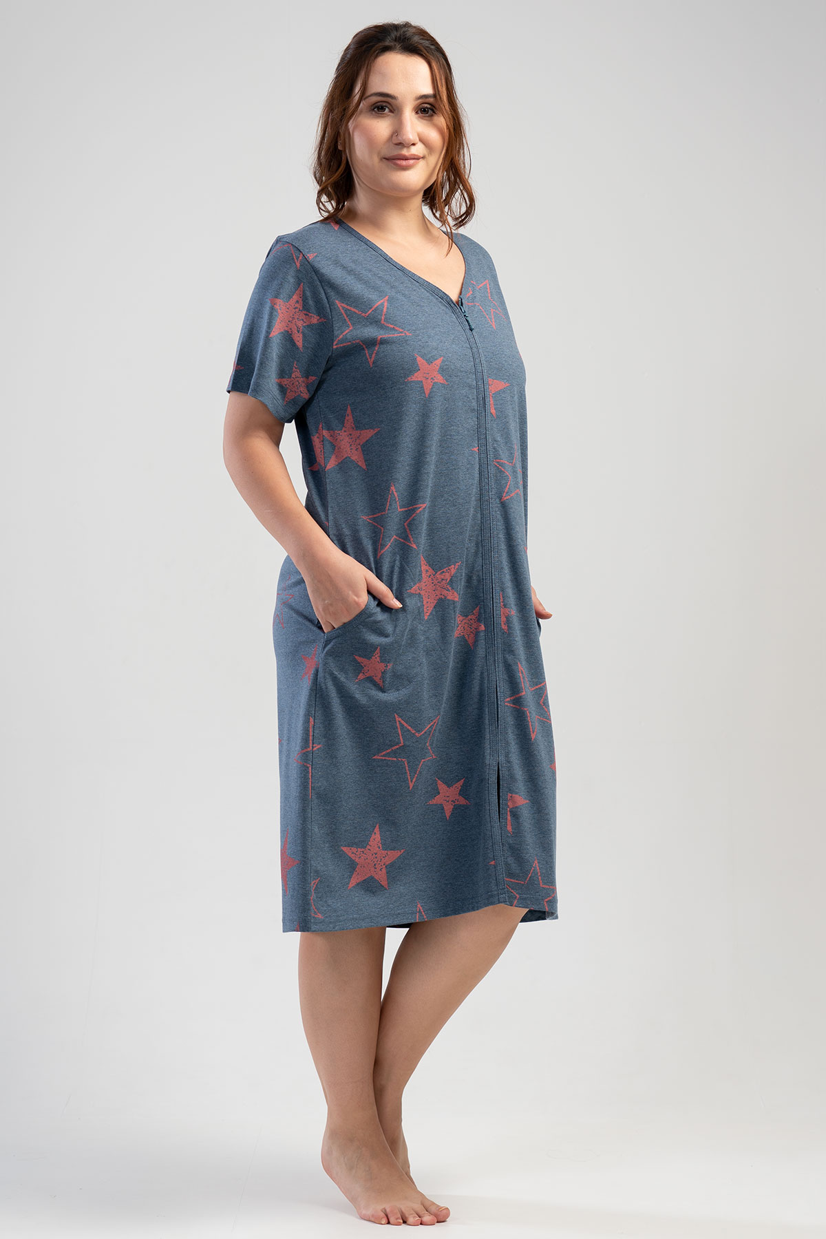 Woman XXL Moon Star Home Dress Woman XXL Moon Star Home Dress