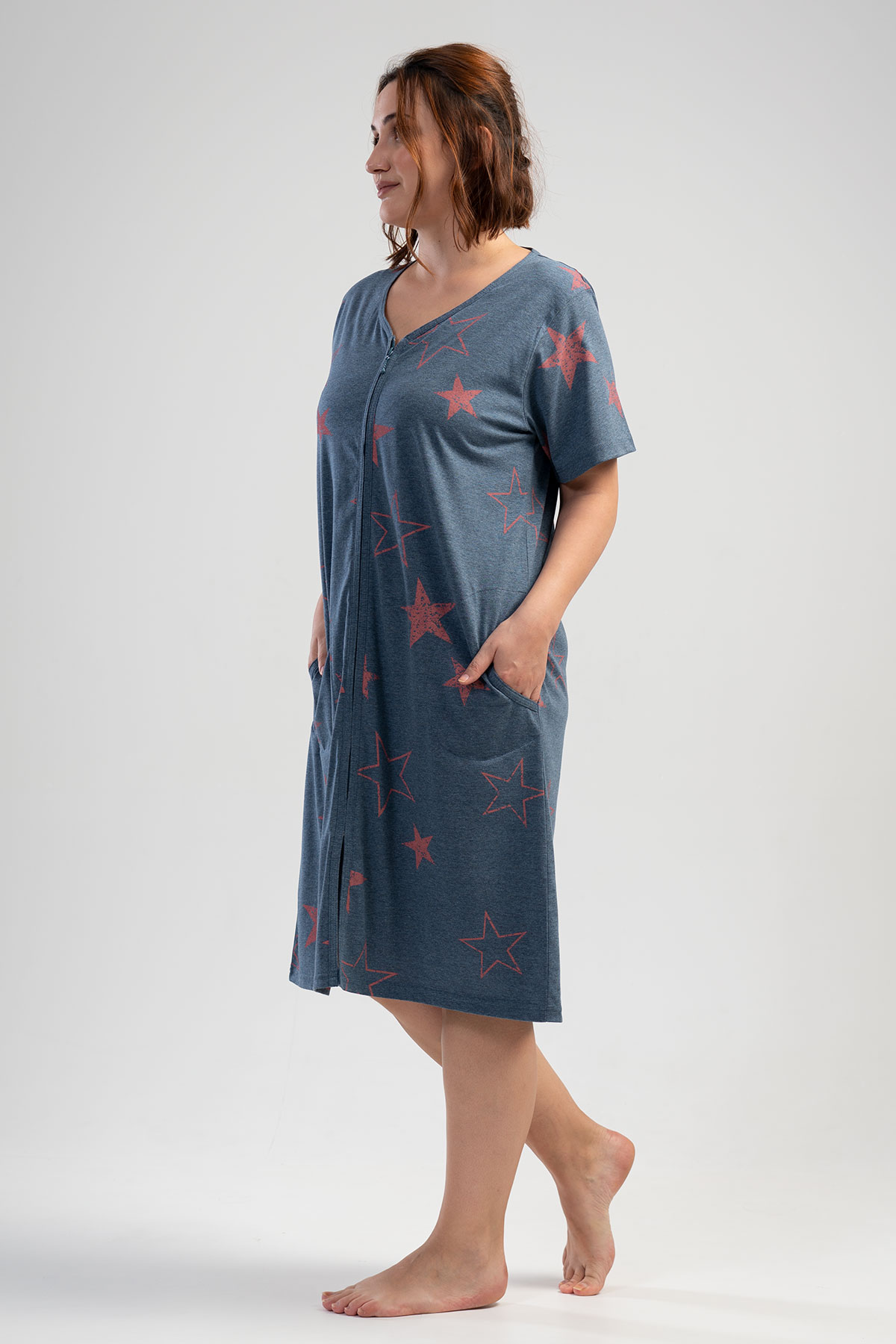 Woman XXL Moon Star Home Dress Woman XXL Moon Star Home Dress