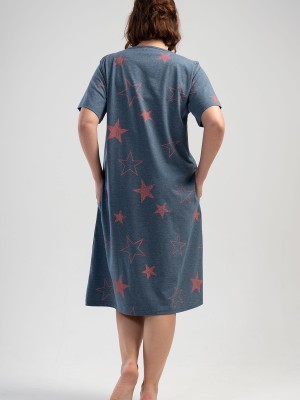 Woman XXL Moon Star Home Dress Woman XXL Moon Star Home Dress