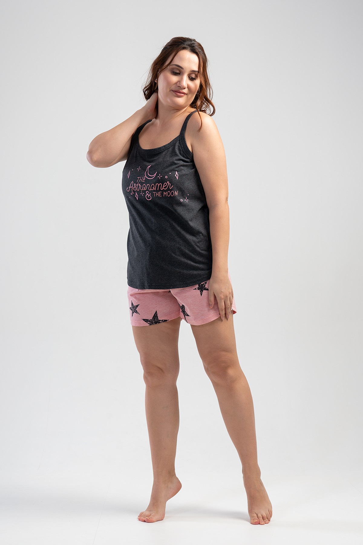 Woman Big Size Moon Star Short Set Woman Big Size Moon Star Short Set