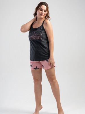Woman Big Size Moon Star Short Set Woman Big Size Moon Star Short Set