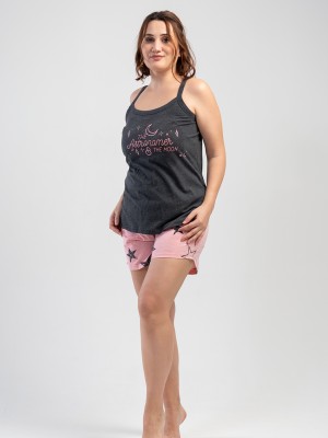Woman Big Size Moon Star Short Set Woman Big Size Moon Star Short Set